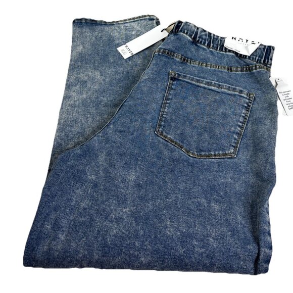 Frayed Sz 32 (Actual 34x24) Smooth Move High Rise Barrel Stretch Jean RV $69 NWT - Picture 1 of 13